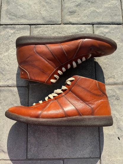 Maison Margiela Brown Leather Hi-Top Gat