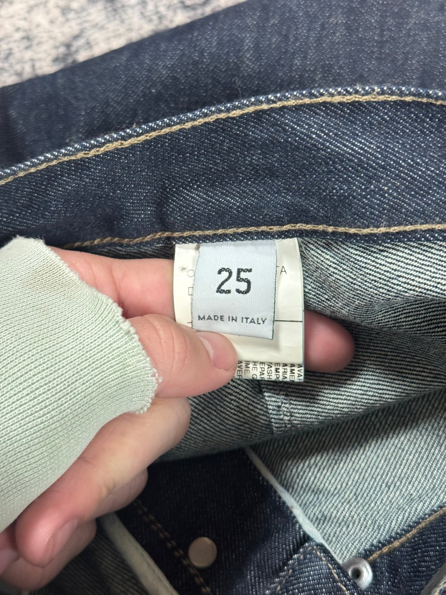 SS07 “Wishbone” Rick Owens Blue Spiral Denim