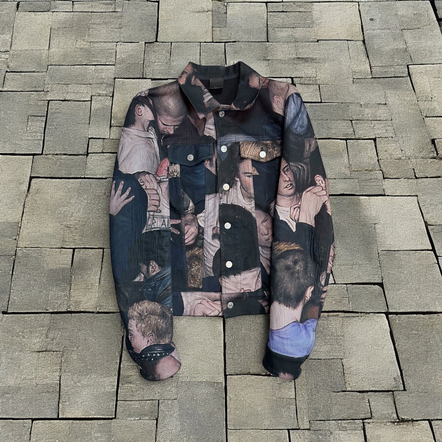 FW17 Dior Homme Dan Witz Moshpit Denim Jacket