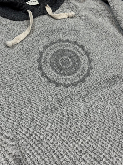 FW17 Saint Laurent Paris University Collegiate Reverse Hoodie