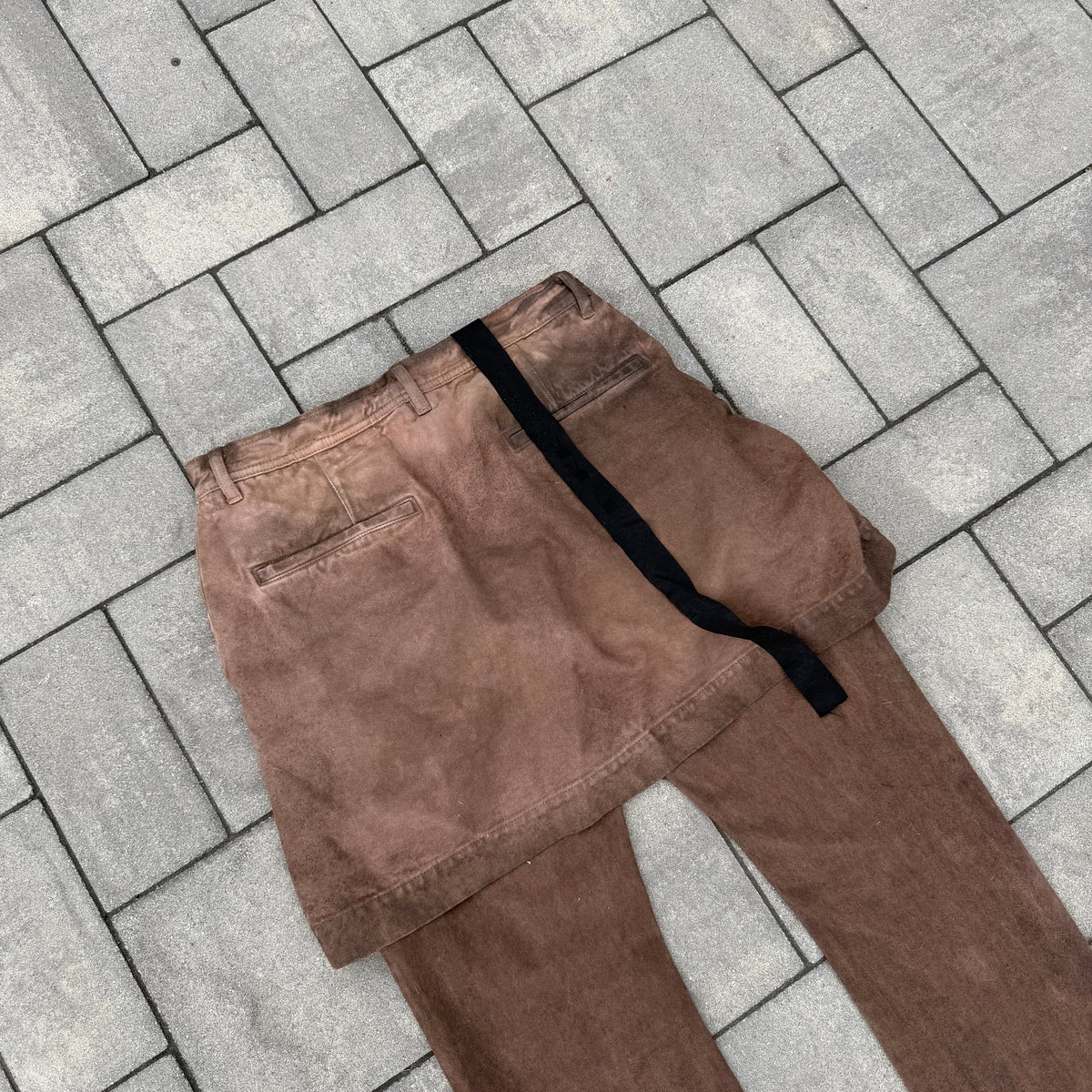 FW11 Rick Owens Resin Kilt Denim