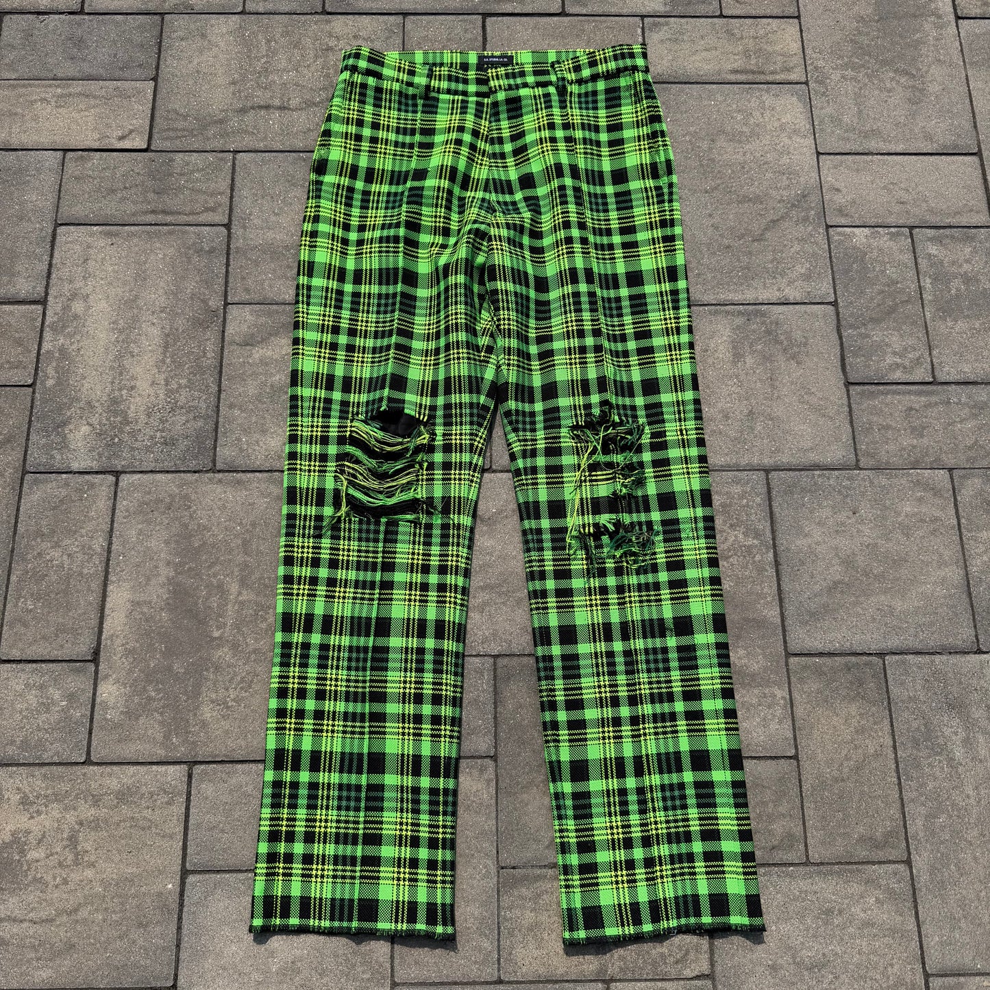 SR Studio Green Plaid Pants
