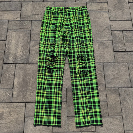 SR Studio Green Plaid Pants
