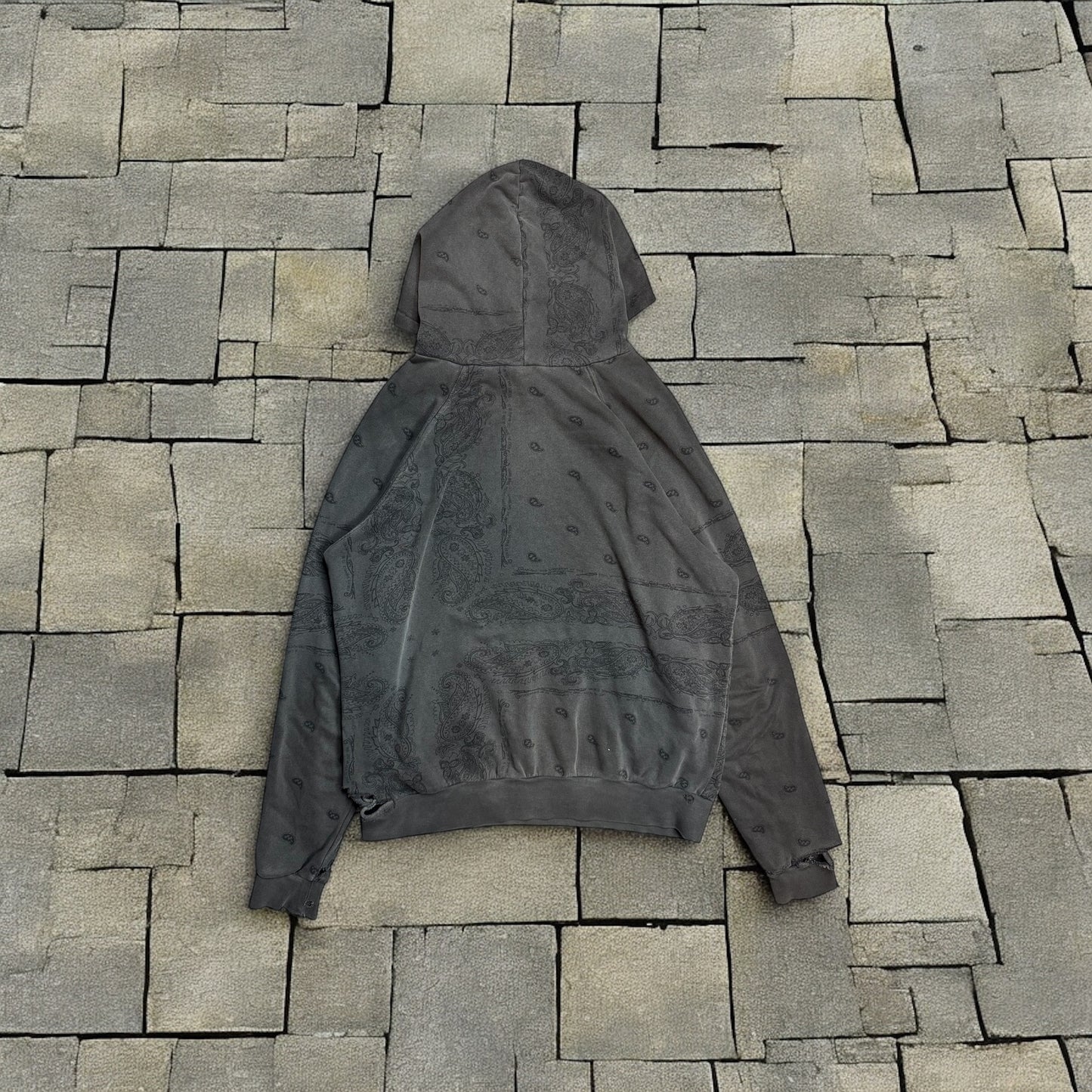 AW04 Raf Simons Charcoal Paisley