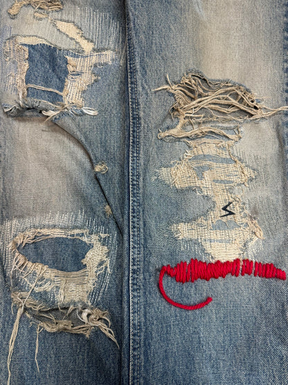 SS10 Undercover Red Yarn 68 Denim