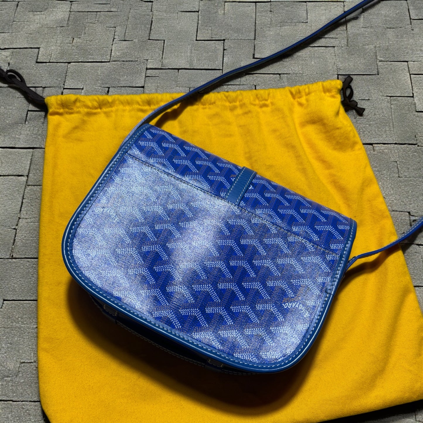 Goyard Blue Belvedere PM