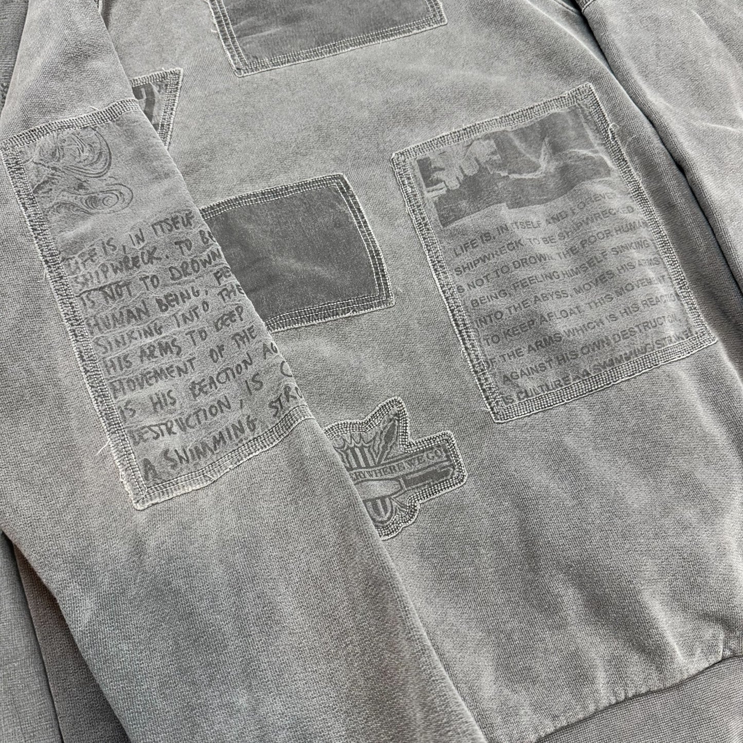 AW04 Raf Simons “Waves” Patches Crewneck