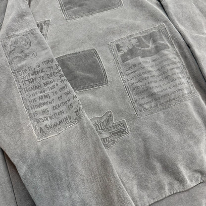 AW04 Raf Simons “Waves” Patches Crewneck