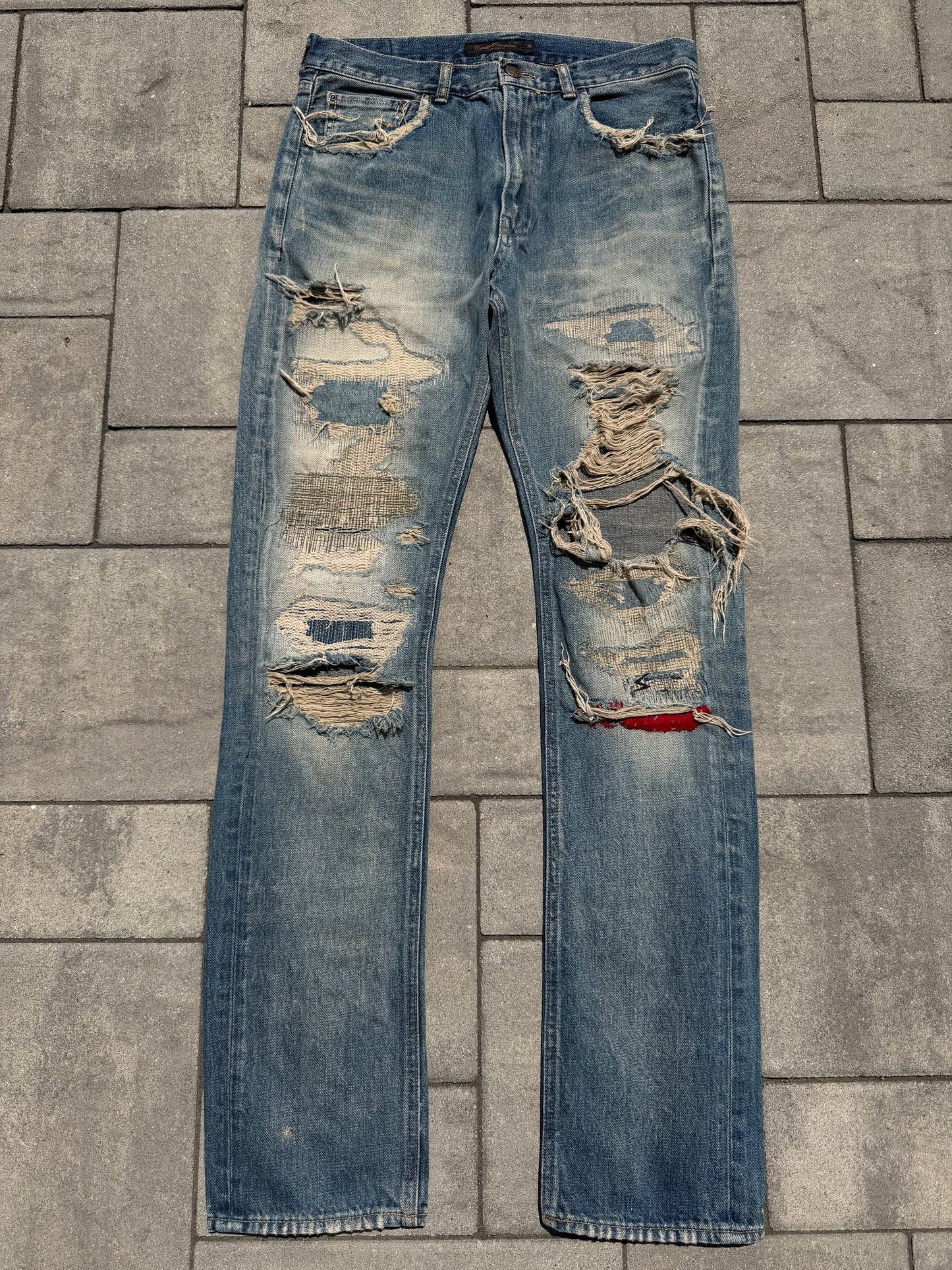 AW04 Undercover Red Yarn 68 Denim
