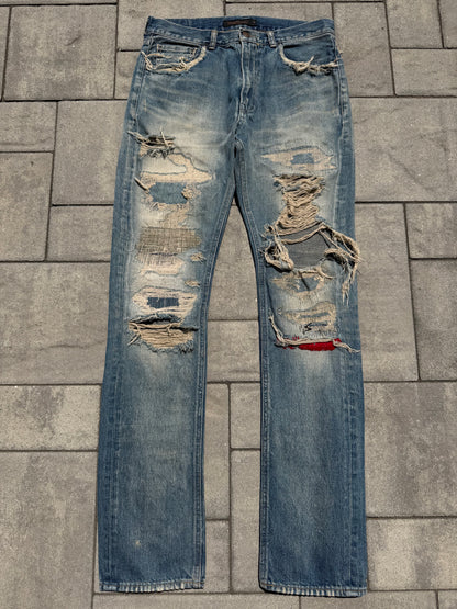 AW04 Undercover Red Yarn 68 Denim