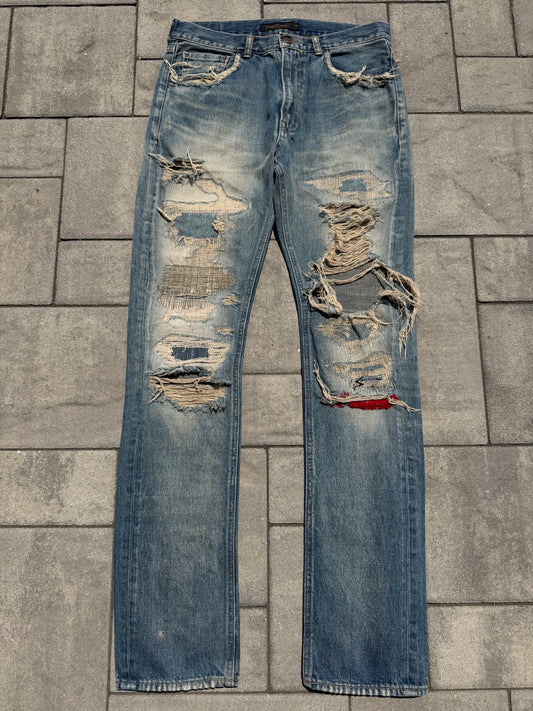AW04 Undercover Red Yarn 68 Denim