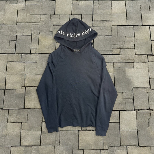 SS17 Enfants Riches Déprimés Runway Gothic Font Layered Hoodie