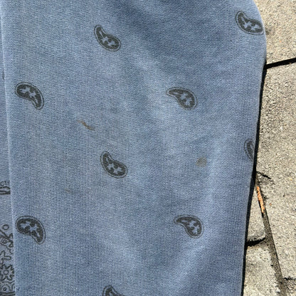 AW04 Raf Simons Blue Paisley Hoodie