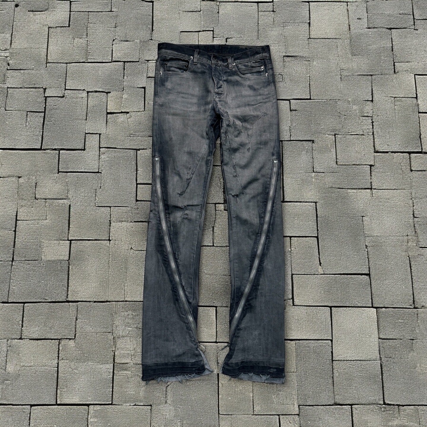 SS09 Rick Owens “Strutter” Hog Wash Banana Cut Denim