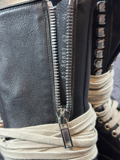 SS21 Rick Owens Megalace Bozo Tractor Boots