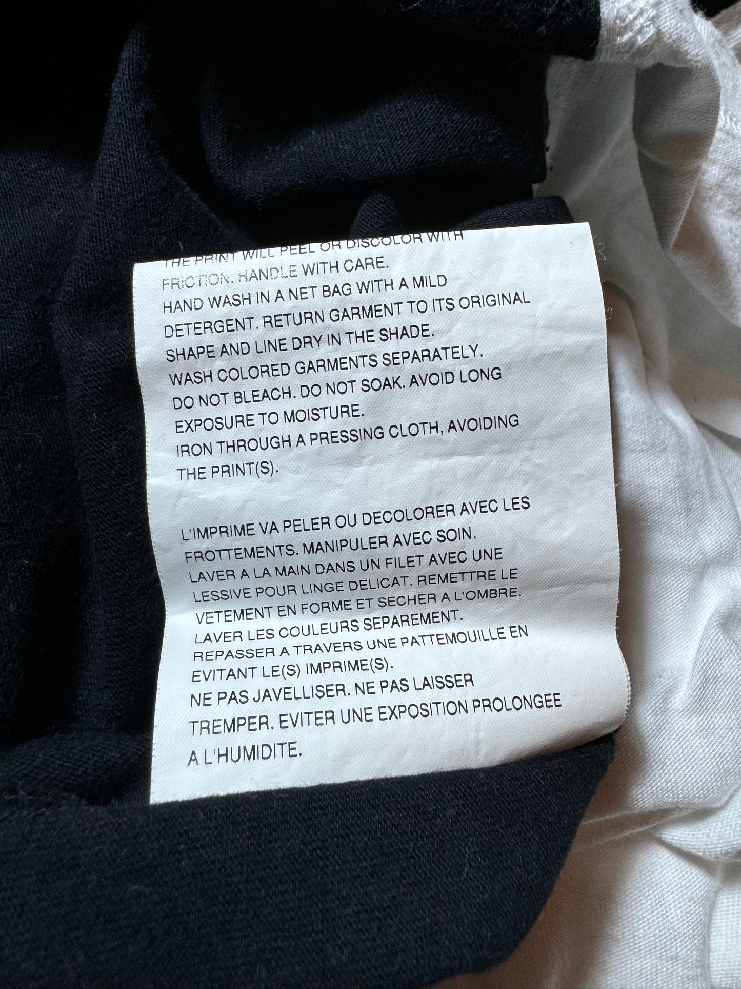 SS02 Junya Watanabe Split Poem Tee