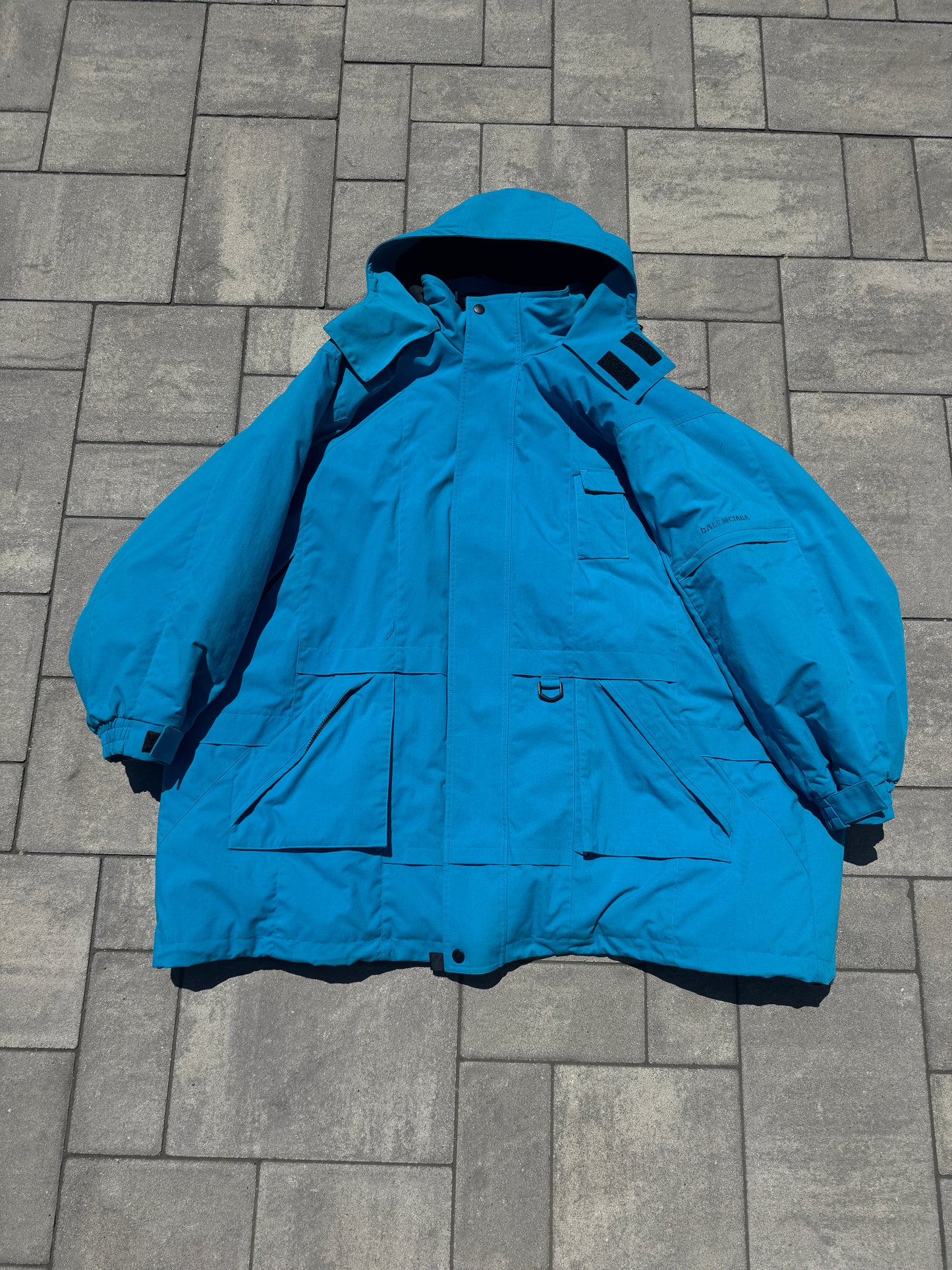 Balenciaga Blue Oversized Parka