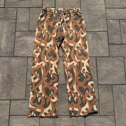 AW04 Number Nine Green Tribal Sweatpants