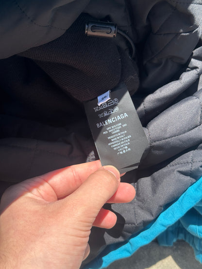 Balenciaga Blue Oversized Parka