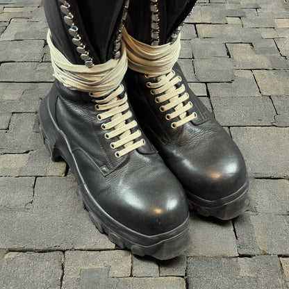 SS21 Rick Owens Megalace Bozo Tractor Boots