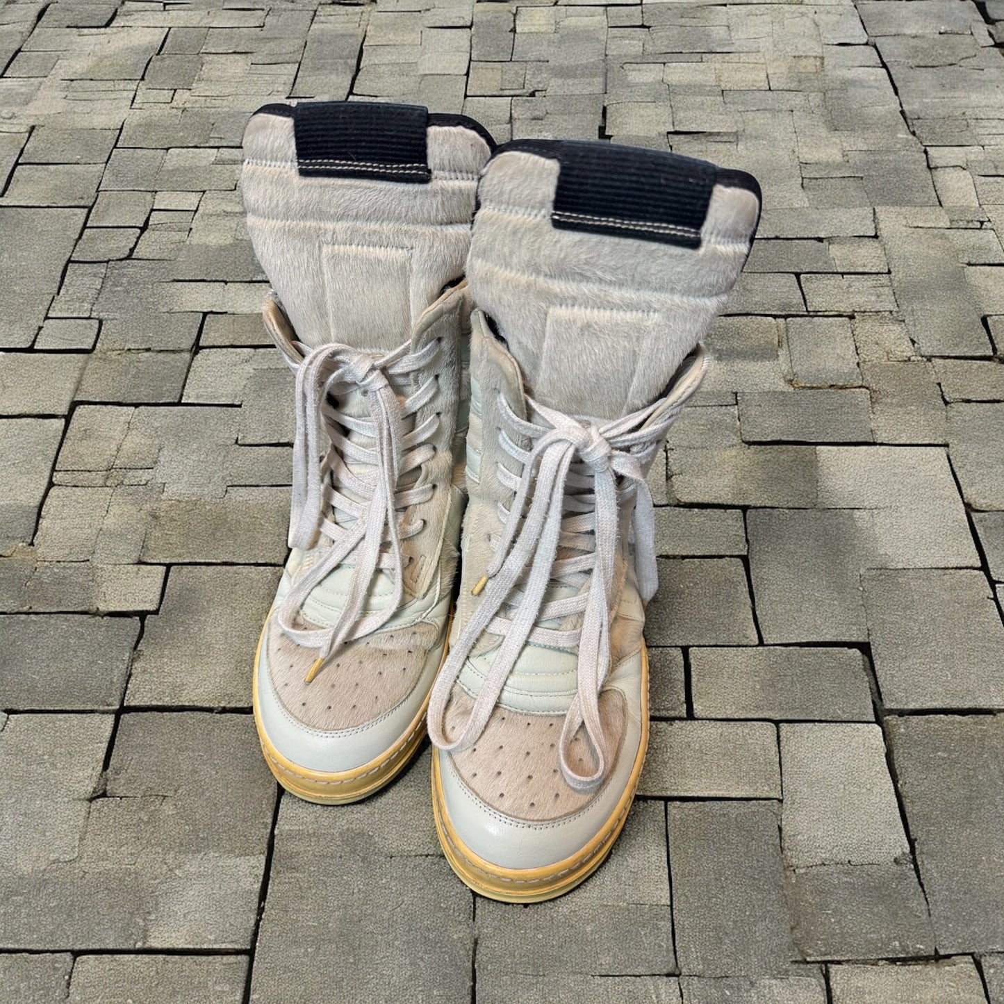 FW08 Rick Owens Pony Hair Milk Dunks