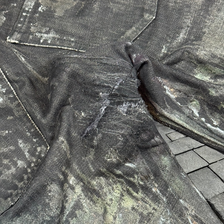 AW03 Dior Homme Black Luster Denim