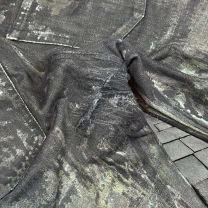 AW03 Dior Homme Black Luster Denim