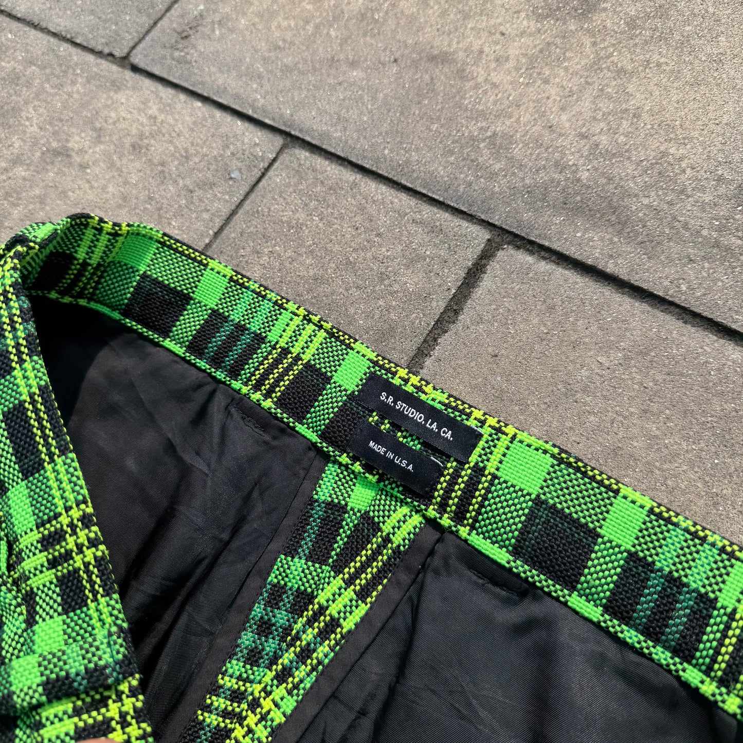 SR Studio Green Plaid Pants