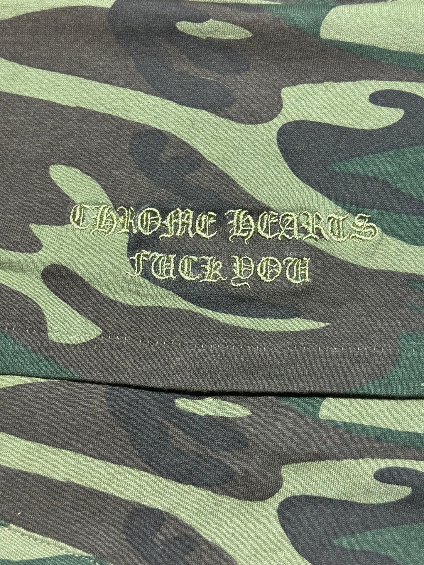 Chrome Hearts Vintage Camo “Fuck You” Tee