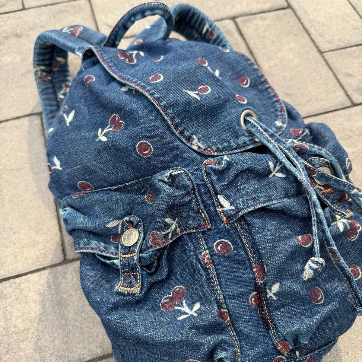 Hysteric Glamour Cherry Denim Backpack