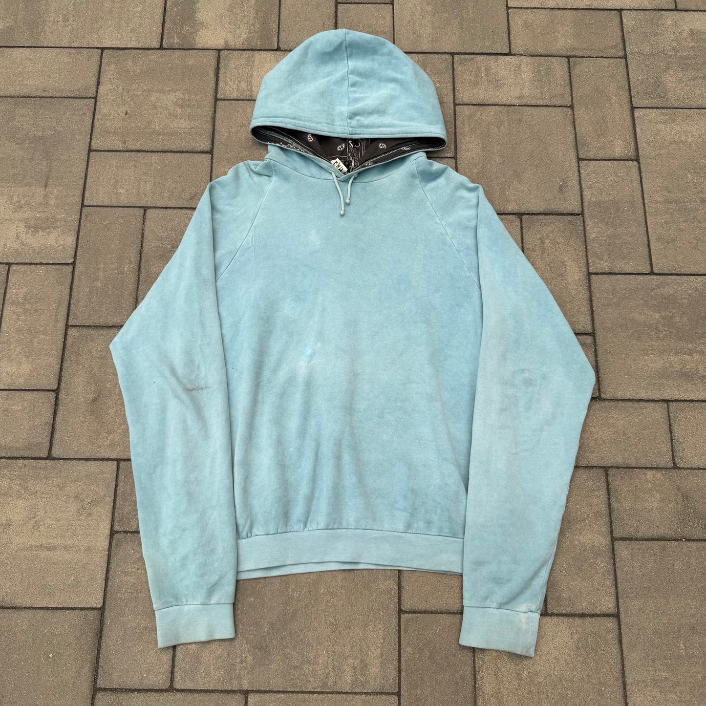 AW04 Raf Simons Seafoam Reverse Paisley Hoodie