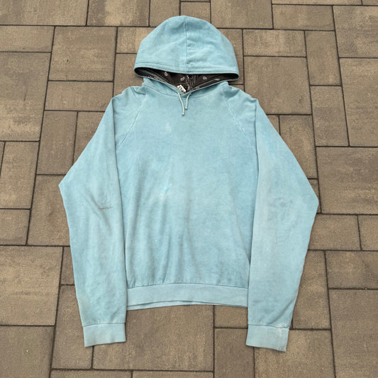 AW04 Raf Simons Seafoam Reverse Paisley Hoodie