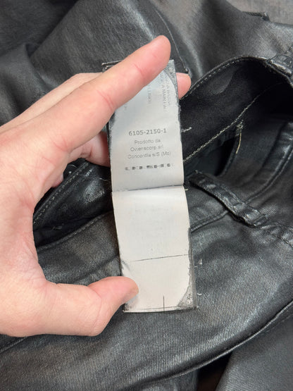 Rick Owens Black Waxed Denim
