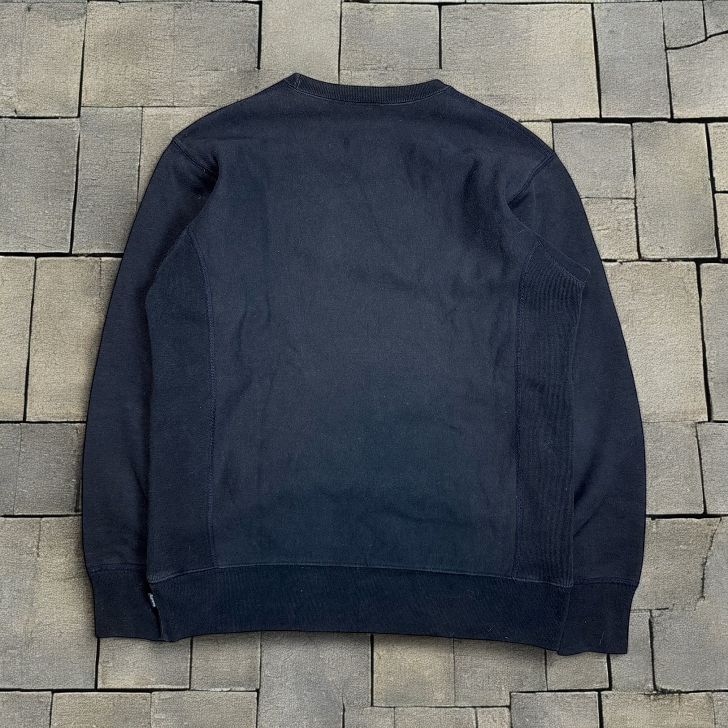 2001 Supreme Navy Box Logo Crewneck