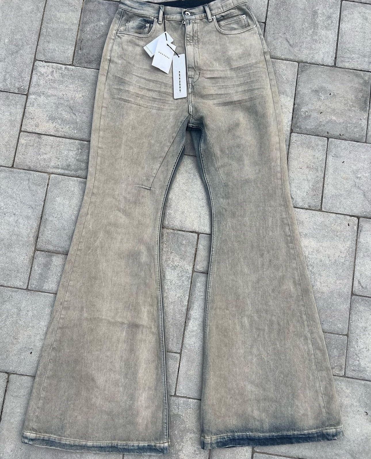 Rick Owens Mineral Pearl Bolan Bootcut Denim