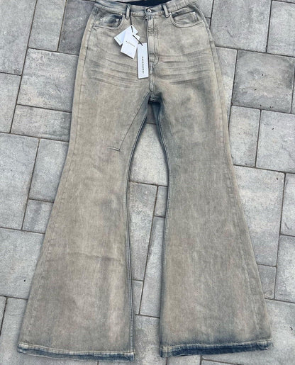 Rick Owens Mineral Pearl Bolan Bootcut Denim