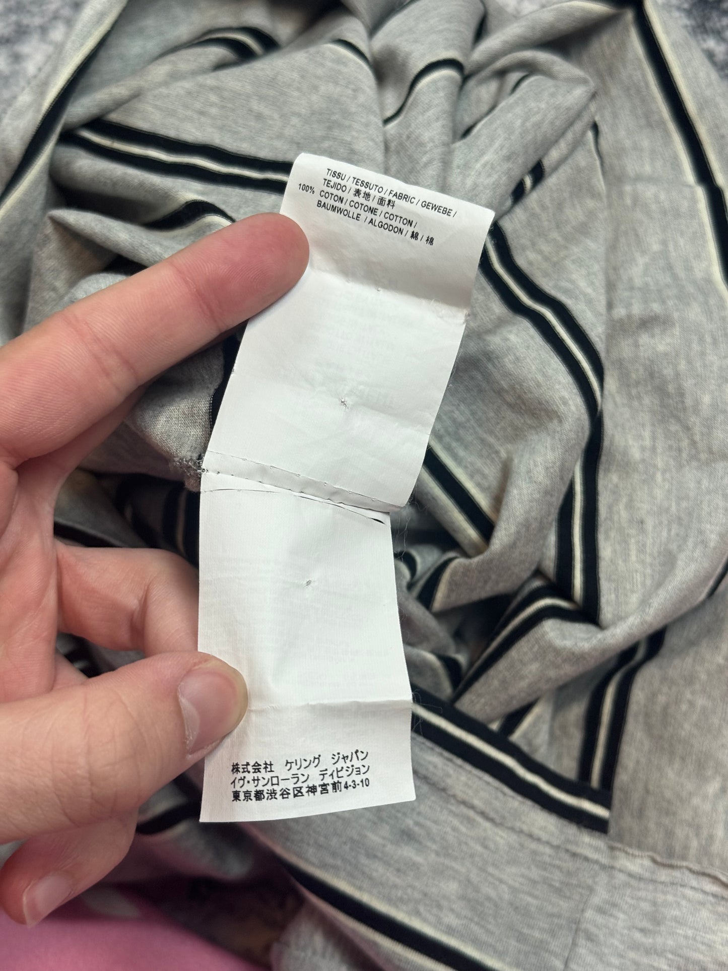 Saint Laurent Paris Striped Tee