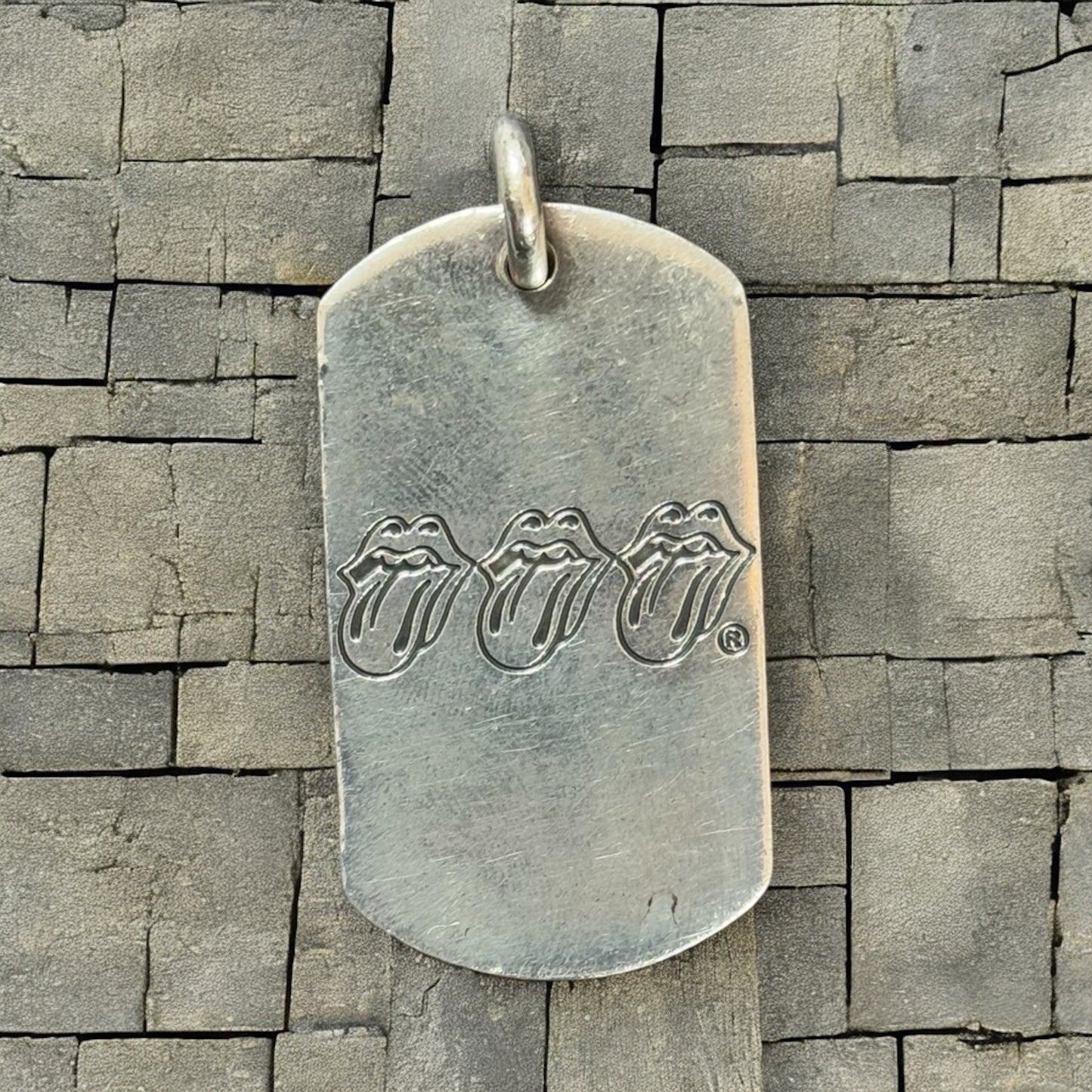 Chrome Hearts Rolling Stones “Bitch” Dog Tag