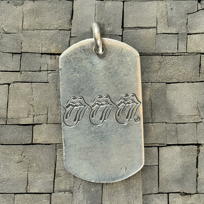 Chrome Hearts Rolling Stones “Bitch” Dog Tag