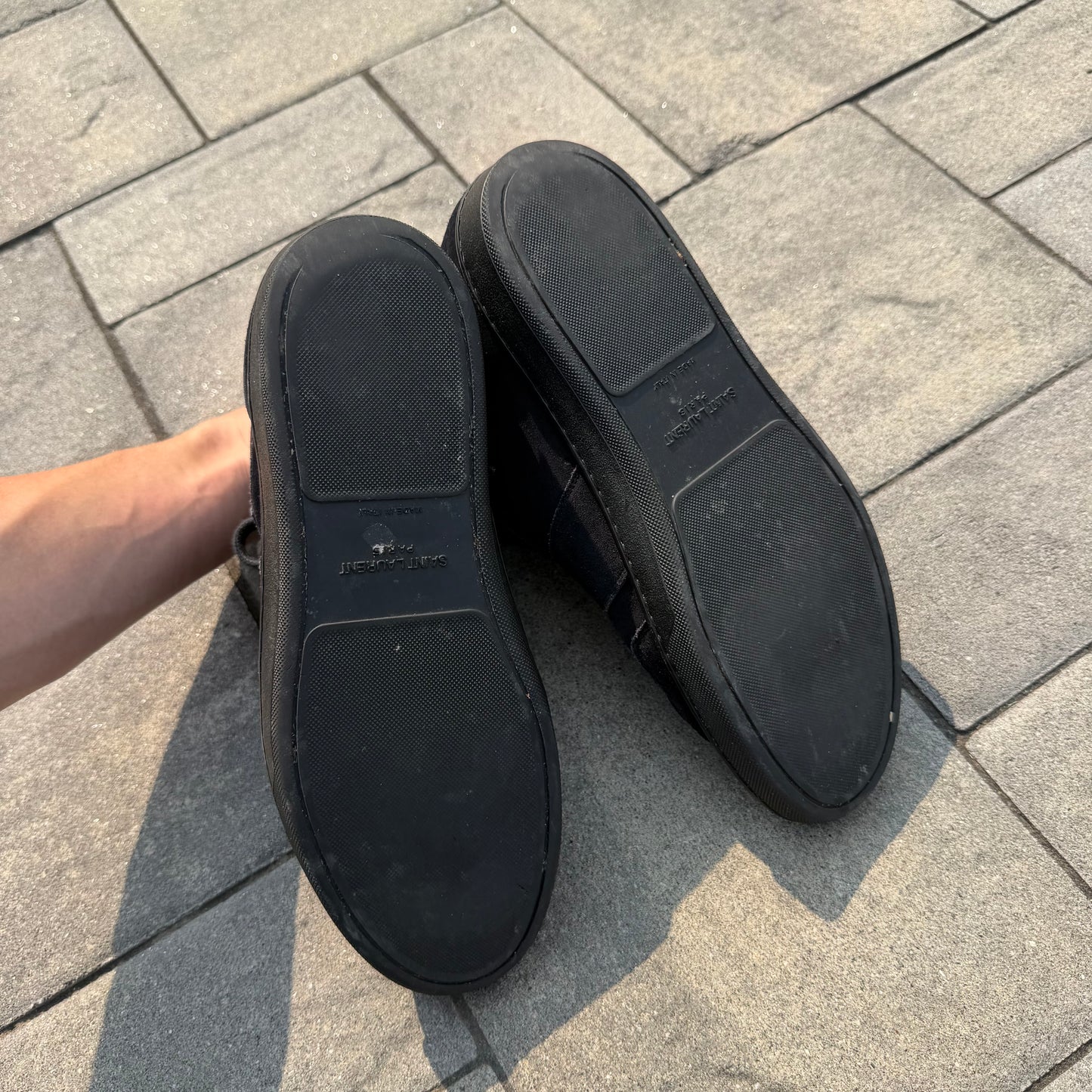 Saint Laurent Paris Suede Hi Top Sneaker
