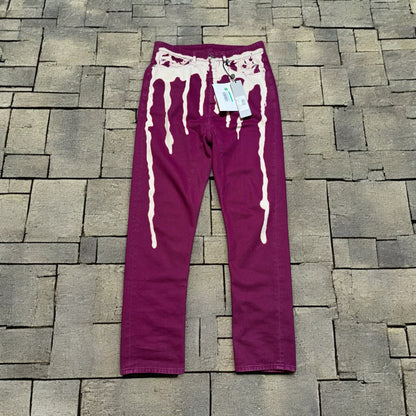 Rick Owens Sample Fuxia Vomit Collapse Cut Denim