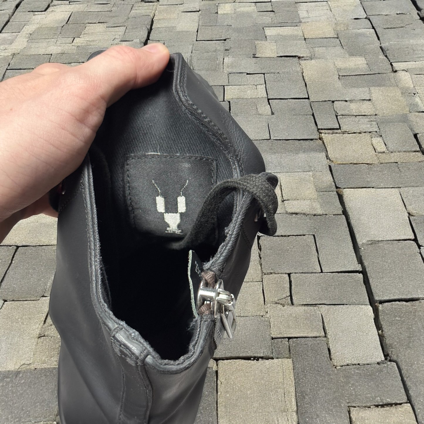 Rick Owens Black Hi-Top Ramones