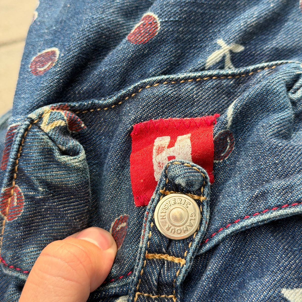 Hysteric Glamour Cherry Denim Backpack