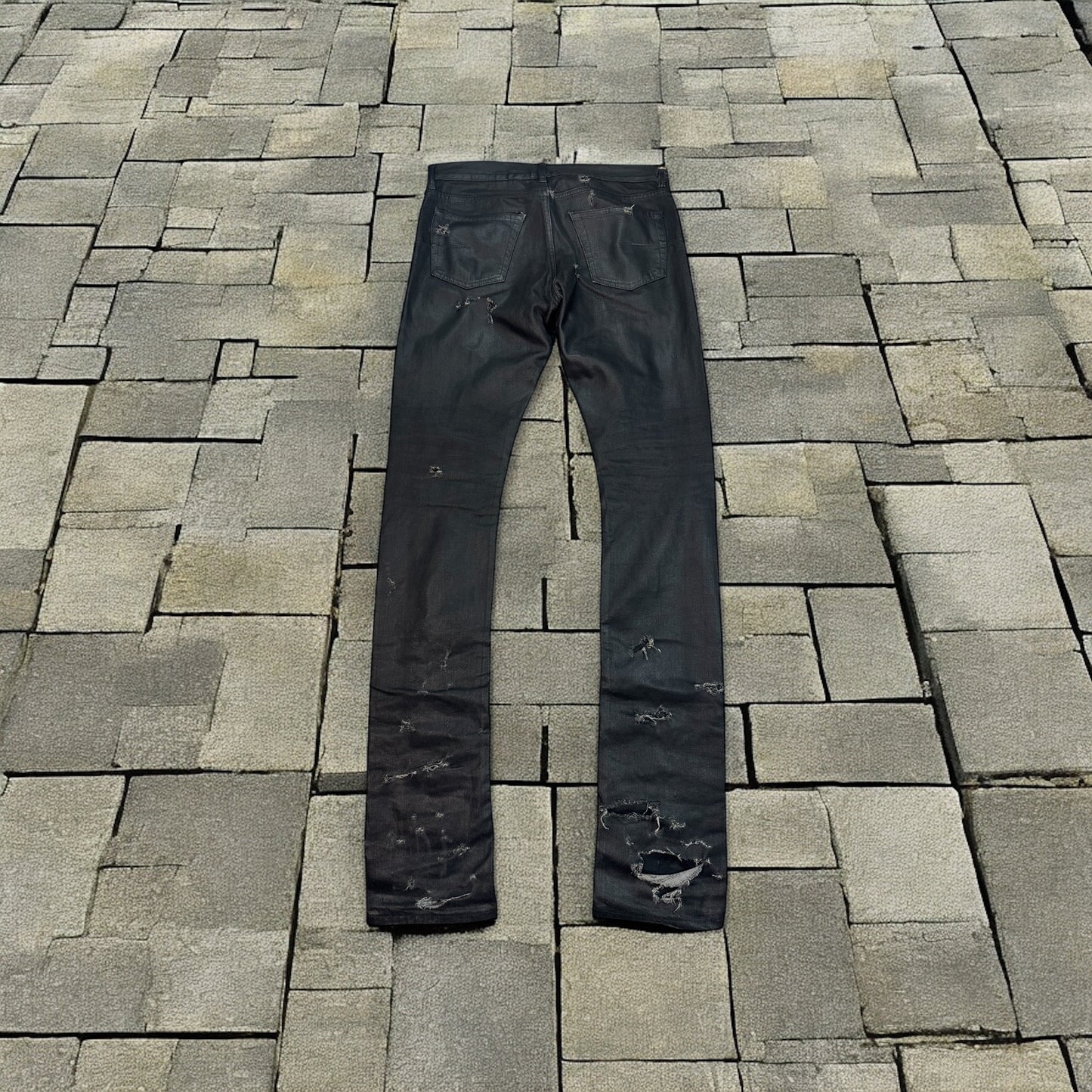 SS04 Dior Homme Waxed Strip Denim