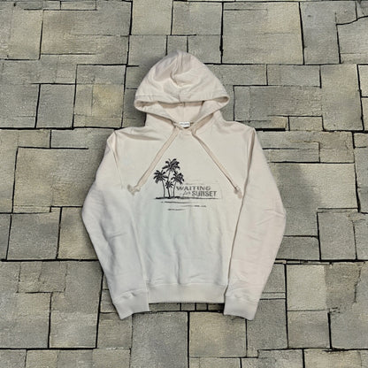 2017 Saint Laurent White Sunset Hoodie