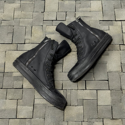 Rick Owens Black Hi-Top Ramones