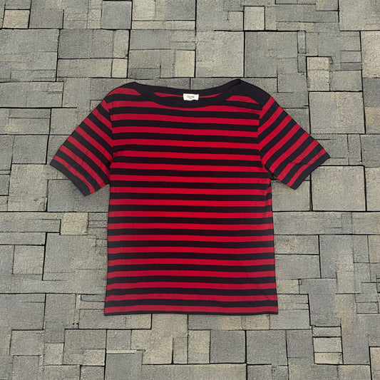 Celine Black/Red Striped Tee