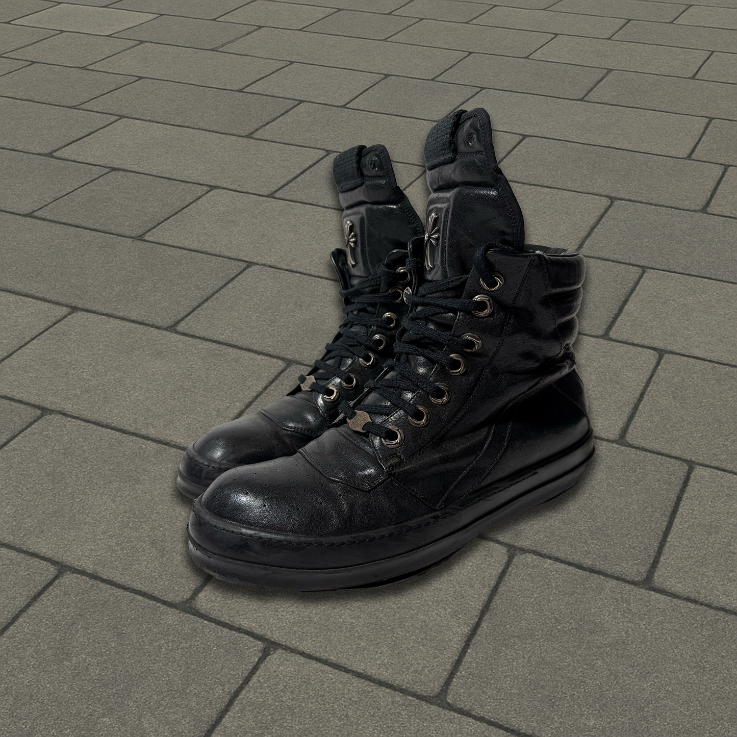 Chrome Hearts Rick Owens Black Geobasket