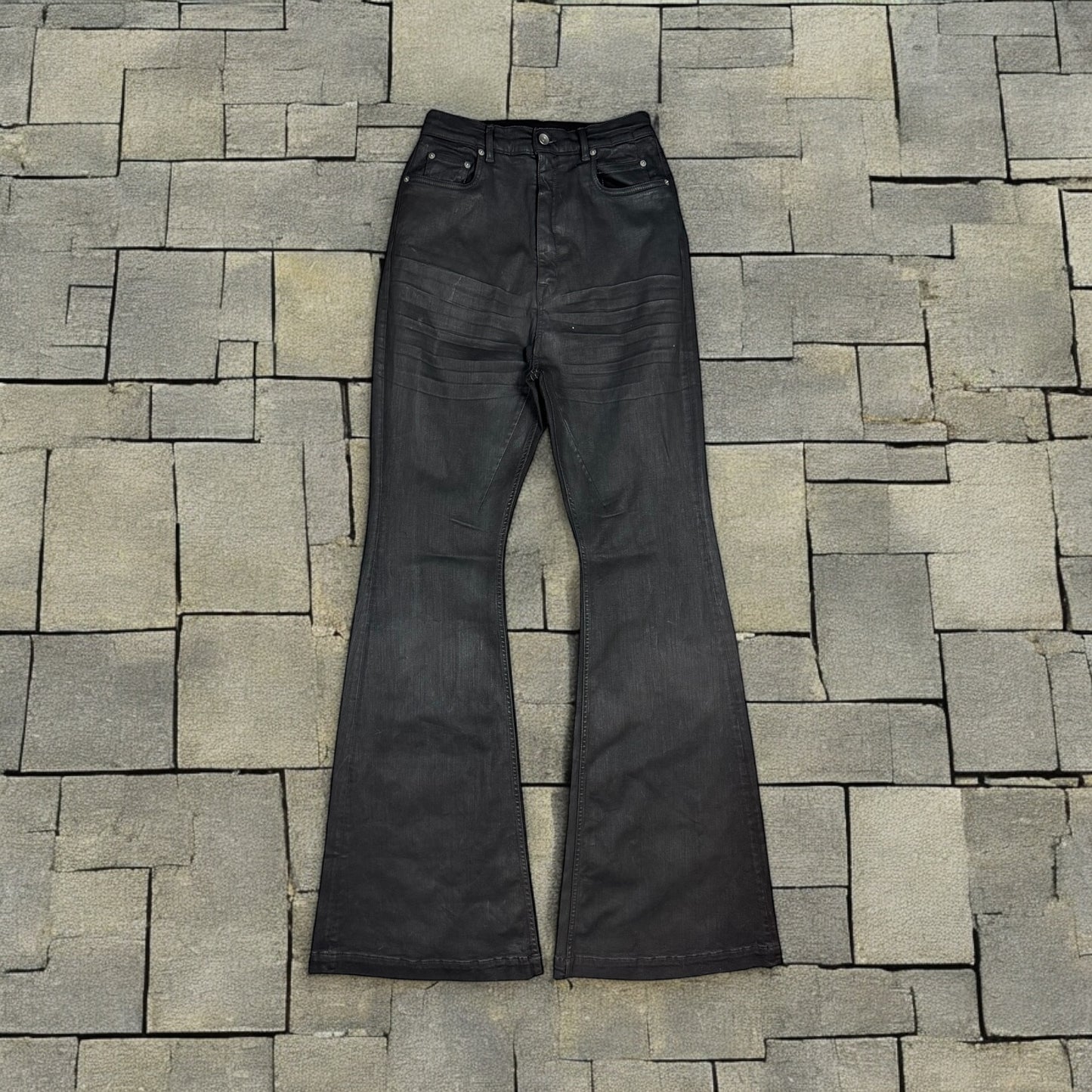 Rick Owens Waxed Bolan Denim