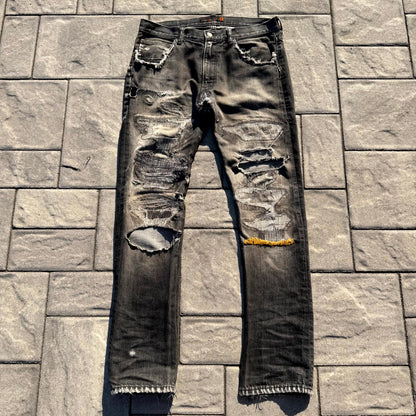 AW05 Undercover Yellow Yarn 64 Denim